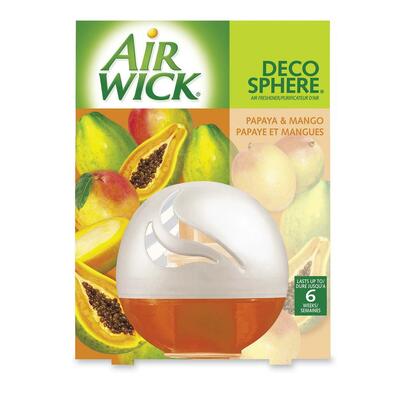 Air Freshener Decosphere 2.5 oz. Last 6 wksPapaya/Mango