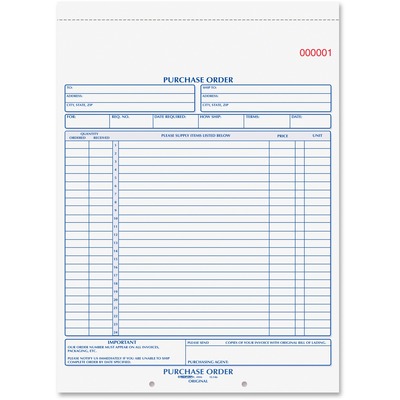 purchase order format. Purchase Order Form