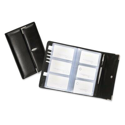 Business Card Book 72 Capacity 5-1/2"x4/5"x7-3/4" Black