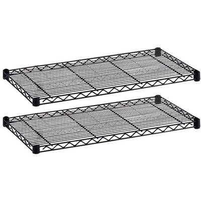 2 Extra Shelves 36"x18"x1-1/2" 1000 lb. Black