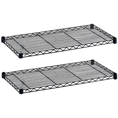2 Extra Shelves 48"x18"x1-1/2" 800 lb. Black