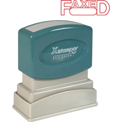 ""Faxed"" Ink Stamp 1/2""x1-5/8"" Red Ink