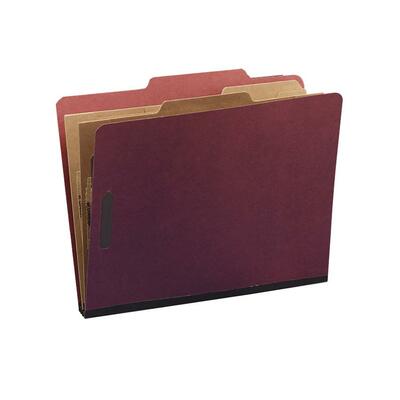 Classification Folder 2-Pocket 6 Fasteners Letter Red