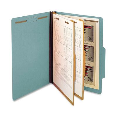 Classification Folder2 Dividers6 FastenersLegalBlue