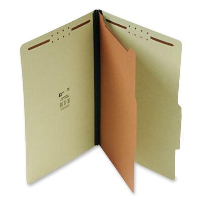 Classification Folder 1 Divider 4 Fasteners Legal Green