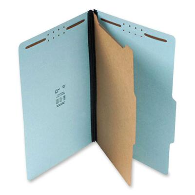 Classification Folder 1 Divider 4 Fasteners Legal Blue