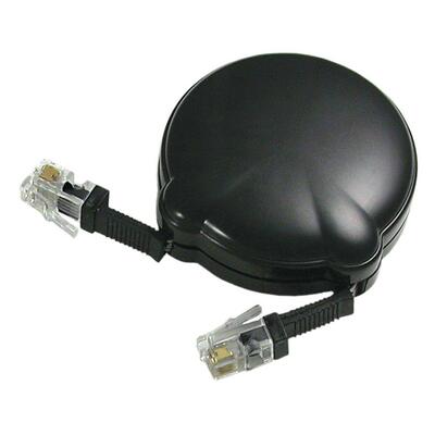 Telephone Cord Manager One Way Retraction Black