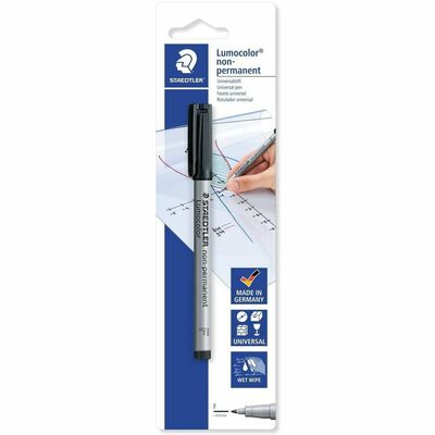 Lumocolor Nonpermanent Markers Fine Point Black Ink