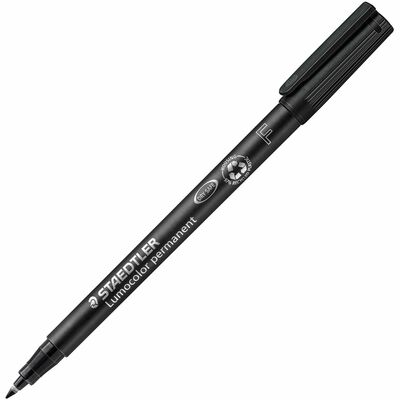 Lumocolor Permanent Marker Fine Point Black Ink