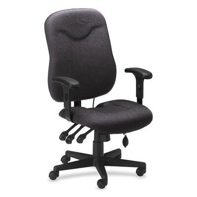 Executive Chair Posture 25"x27"x39-43" Black Arms Gray
