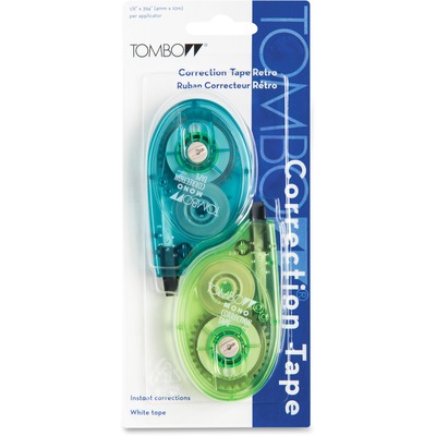 Correction Tape 1/6"x394" 2 per Pack Assorted