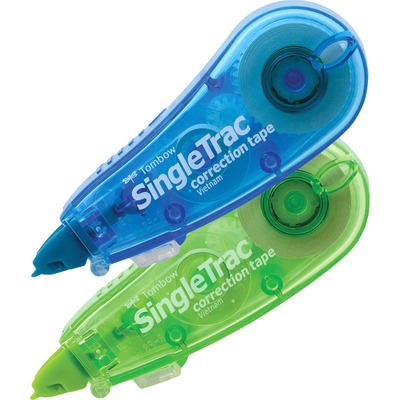 Correction Tape Single Trac 1/6"x236" 2/CD White Tape