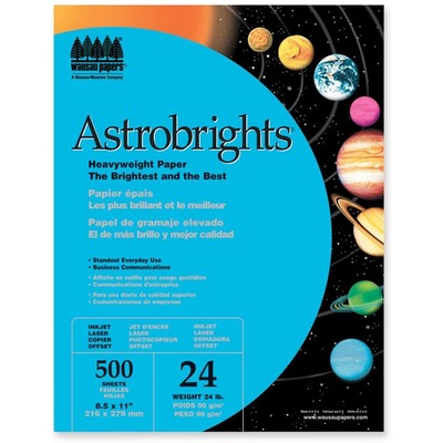 Astrobright Paper 24Lb 8-1/2"x11" 500/RM Lunar Blue