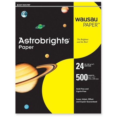 Astrobright Paper 24Lb 8-1/2"x11" 500/RM Solar Yellow