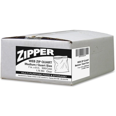 Quart-Size Plastic Freezer BagsReclosable7"x8"500/BXCL