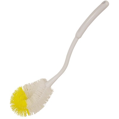 Brush Bowl Angled Polypropylene Bristles White/Blue