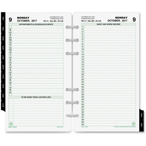 Day-Timer Day-Timer 2 Pages Daily Planner Refill