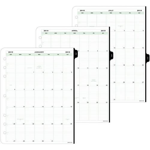 Day-Timer 2 Pages Daily Calendar Refill Pages