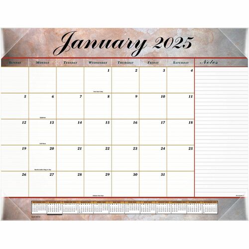 At-A-Glance Marble Look Desk Pad Calendar