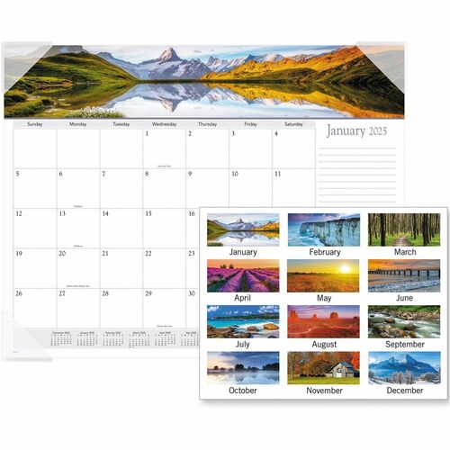 At-A-Glance Panoramic Landscape Desk Pad Calendar
