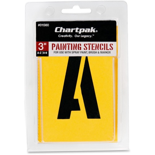 Chartpak Painting Letters & Numbers Stencil