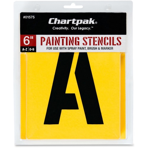 Chartpak Painting Letters & Numbers Stencil