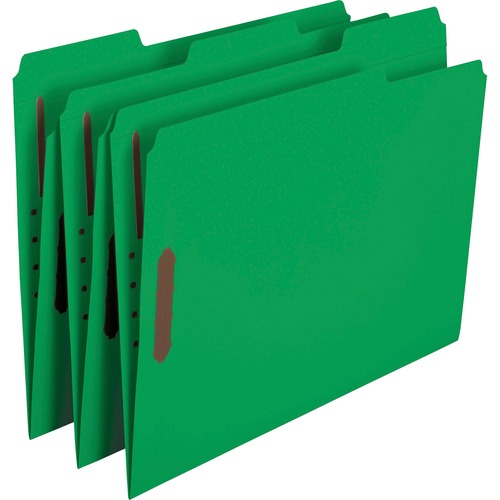 Smead Smead 12140 Green Colored Fastener File Folders with Reinforced Tabs