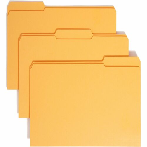 Smead Smead 12234 Goldenrod Colored File Folders with Reinforced Tab