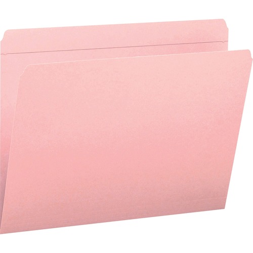 Smead Smead 12610 Pink Colored File Folders with Reinforced Tab