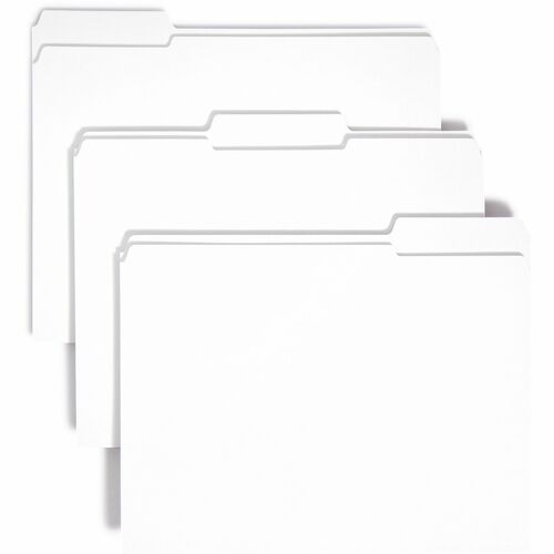 Smead Smead 12834 White Colored File Folders with Reinforced Tab