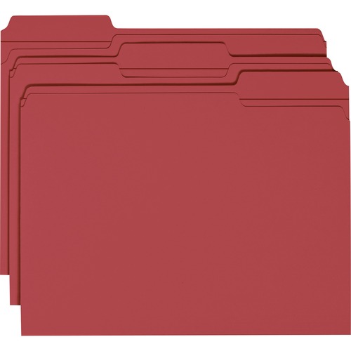 Smead Smead 13084 Maroon Colored File Folders with Reinforced Tab