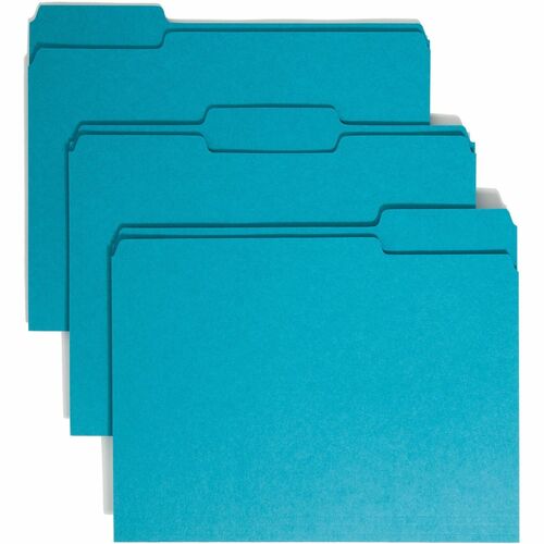 Smead Smead 13143 Teal Colored File Folders