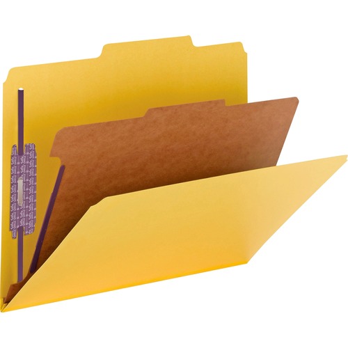 Smead Smead 13734 Yellow Colored Pressboard Classification Folders with Safe