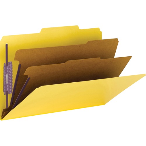 Smead Smead 14034 Yellow Colored Pressboard Classification Folders with Safe