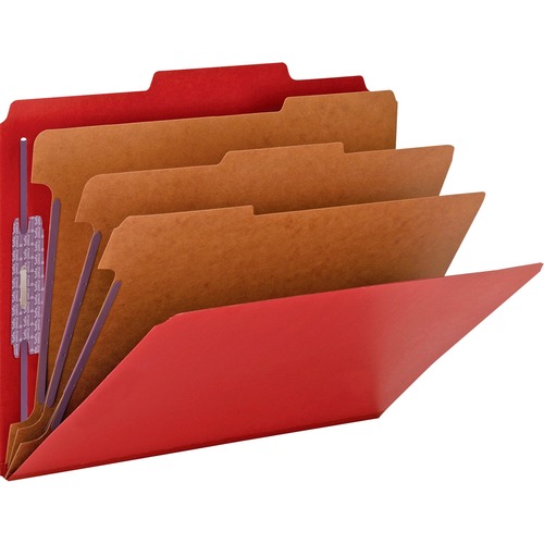 Smead Smead 14095 Bright Red Colored Pressboard Classification Folders with