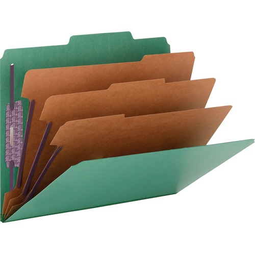 Smead Smead 14097 Green Colored Pressboard Classification Folders with SafeS