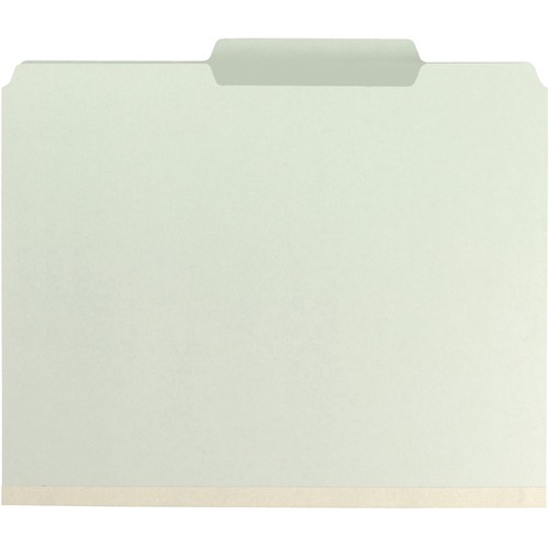 Smead 14982 Gray/Green Pressboard Fastener File Folders with SafeSHIEL