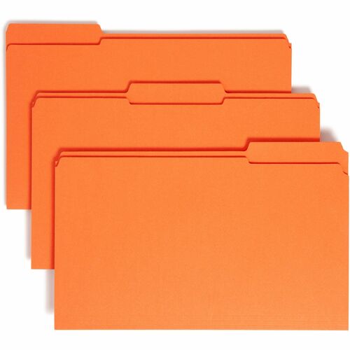 Smead Smead 17534 Orange Colored File Folders with Reinforced Tab