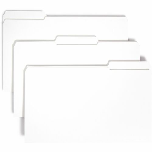 Smead Smead 17834 White Colored File Folders with Reinforced Tab