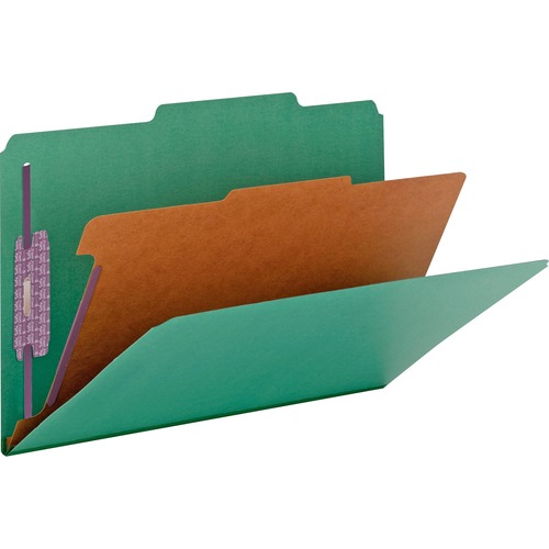 Smead Smead 18733 Green Colored Pressboard Classification Folders with SafeS