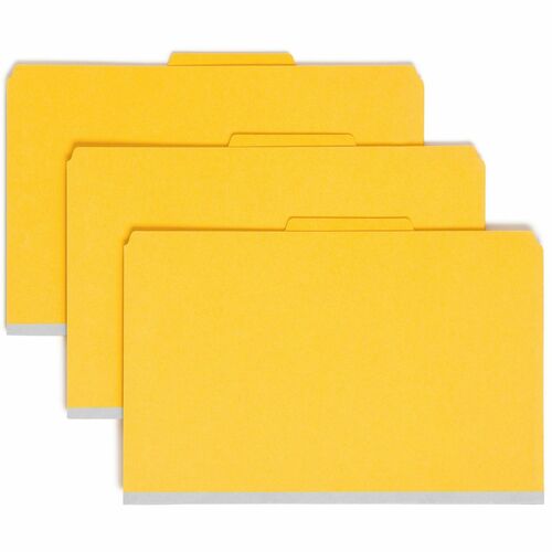 Smead Smead 18734 Yellow Colored Pressboard Classification Folders with Safe