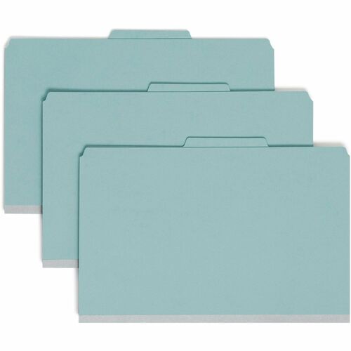 Smead 19030 Blue Colored Pressboard Classification Folders with SafeSH