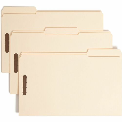 Smead 19537 Manila Fastener File Folders with Reinforced Tab