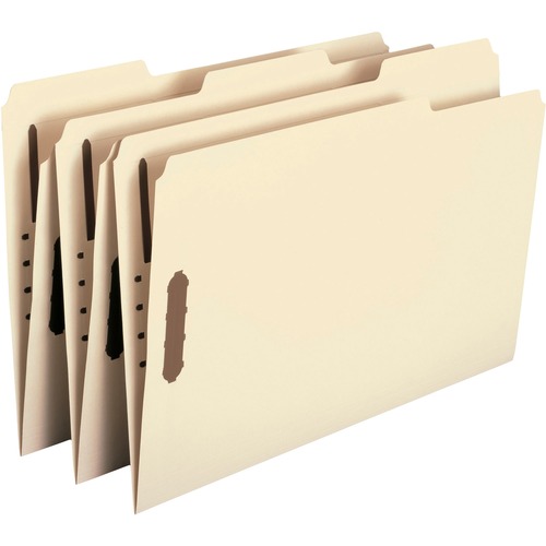 Smead 19547 Manila 100% Recycled File Fastener Folders with Reinforced