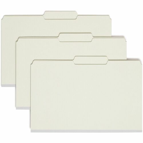 Smead Smead 19982 Gray/Green Pressboard Fastener File Folders with SafeSHIEL