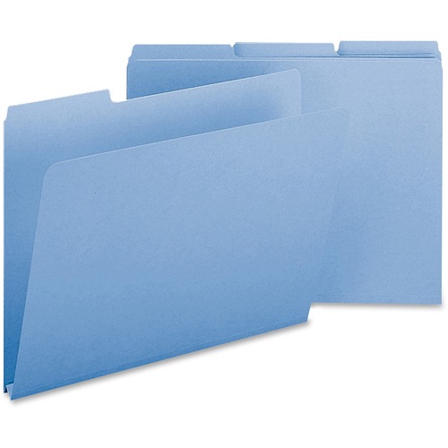 Smead 21530 Blue Colored Pressboard File Folders