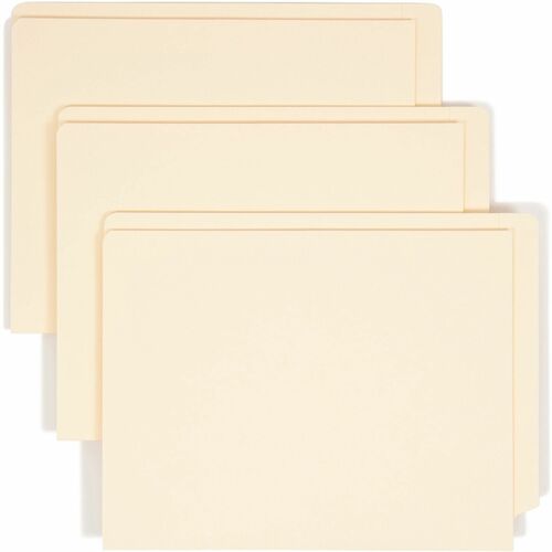 Smead 24115 Manila End Tab Pocket Folders with Reinforced Tab