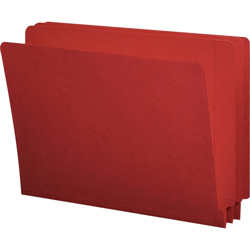 Smead 25710 Red End Tab Colored File Folders with Reinforced Tab