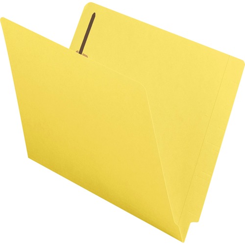 Smead 25940 Yellow End Tab Colored Fastener File Folders with Reinforc