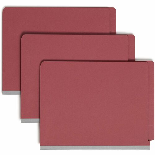 Smead Smead 26783 Bright Red End Tab Pressboard Classification Folders with
